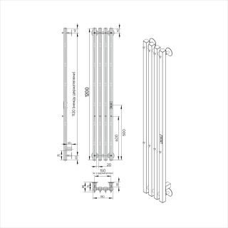 Полотенцесушитель электрический Indigo Style Pro LSPRE120-18Rt 120x18 см хром